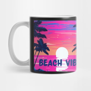Sunset  Beach vibes - good vibes on the beach Mug